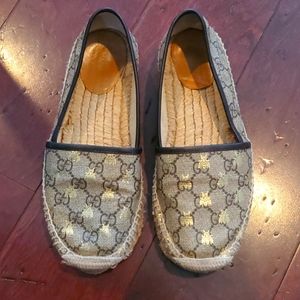 Gucci espadrille gold bee